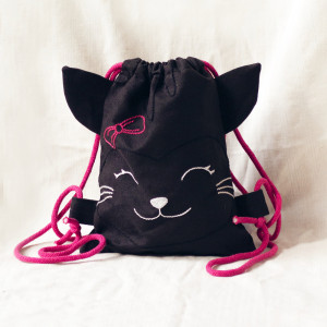 Workoplecak dziecięcy czarny kocur