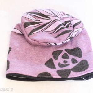 Czapka fiolet wrzos smerfetka