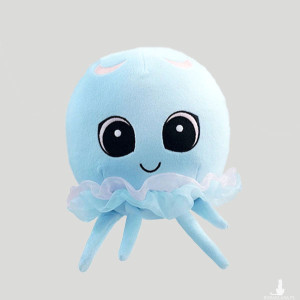 nowa maskotka meduza, pluszowa maskotka dla dziewczynki, pluszak gang swojaków, niebieska maskotka dla dziecka
