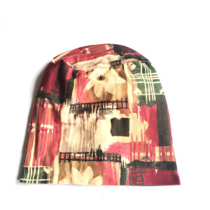 Czapka dzianinowa  wzorzysta