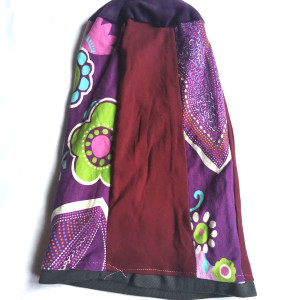 Czapka dzianinowa  patchworkowa smerfetka