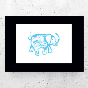 słoń obrazek A5, słoń plakat 15x21, mały plakat ze słoniem, mały obraz ze słoniem, minimalizm dekoracja na ścianę, zoo plakat A5, zwierzęta obrazy A5, plakat do przedpokoju, plakat do kuchni