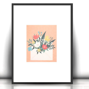 nowy plakat A4, boho plakat do domu, mały plakat z kwiatami, kwiatki obrazek A4, obrazek do kuchni, plakat do sypialni, plakat do biura, mały obrazek z kwiatkami, pastelowy plakat 21x30