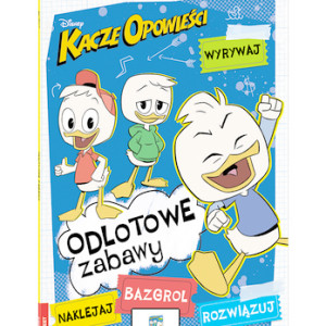 nowa książka Kacze Opowieści, książeczka Kacze opowieści Odlotowe zabawy naklejaj-bazgrol-rozwiązuj