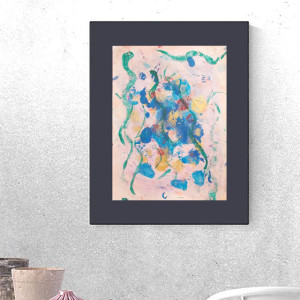 nowoczesna grafika do domu, abstrakcyjny rysunek 30x40, minimalizm dekoracja na ścianę, abstrakcyjny obraz malowany ręcznie, rysunek do sypialni, boho grafika A3