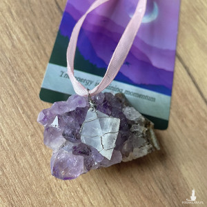 Naszyjnik minimalistyczny KRYSZTAŁ GÓRSKI, stal chirurgiczna