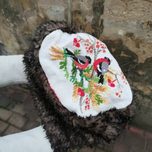 Czapka we wzory wełniana