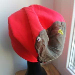 Czapka smerfetka Długa pomarańczowa