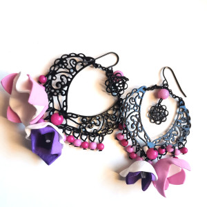 Kolczyki kwiaty lekkie