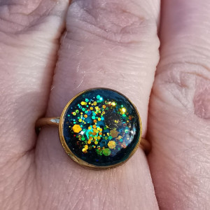 Zielony pierścionek pierścionki na prezent święta