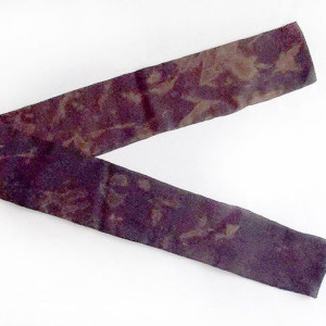 karbowana opaska 94x8,5, grunge opaska, brązowo czarna opaska, krótka apaszka, boho opaska na włosy, ciemna opaska