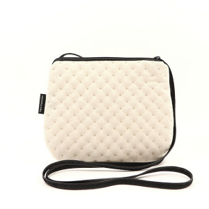 Elegancka mini torebka na imprezę na randkę ecru