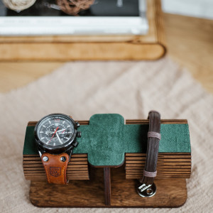 Organizer na zegarki , Drewniany stojak na zegarki