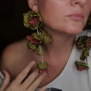 Kolczyki kwiaty lekkie dlugie