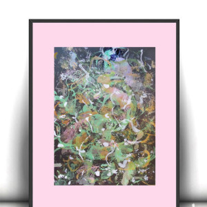 nowoczesny obraz do domu, pastelowa grafika 30x40, abstrakcyjny rysunek na ścianę, boho grafika do sypialni, rysunek do salonu A3