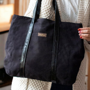 Czarna duża torba na zakupy