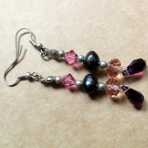 kolczyki perły szkło lekkie małe zgrabne