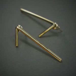Czas snu/Kangury - kolczyki sztyfty z mosiądzu.