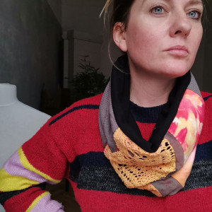 Komin patchworkowy kolorowy