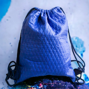 Niebiesko-granatowy pikowany workoplecak damski