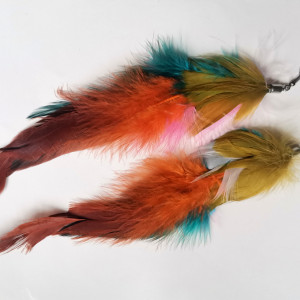 Kolczyki pióra kolorowe