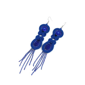 Kobaltowe kolczyki sutasz 2 - kolekcja Glamour