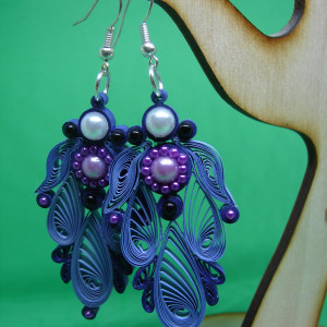 kolczyki ręcznie wykonane z papieru