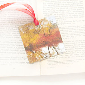 pejzaż zakładka do książki, mała zakładka, vintage zakładka do książek, zakładka z pejzażem