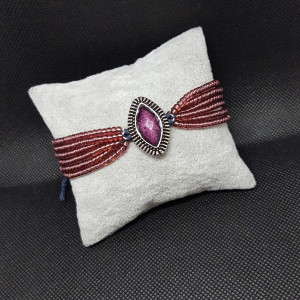 Bransoletka Makrama Fiolet Lila