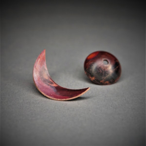 "Balans" - kolczyki z miedzi.