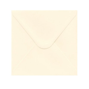 kremowe koperty 14x14, kwadratowe koperty 14 x 14 cm, ecru koperty kwadratowe, ozdobne koperty do zaproszeń, kwadratowe koperty na zaproszenia - 24 sztuki