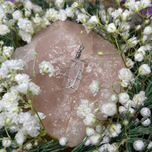 naszyjnik KWARC RÓŻOWY  - kamień miłości