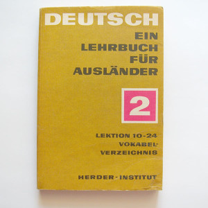 vintage książka  język niemiecki książka "Deutsch ein lehrbuch fur auslander 2 lektion 10-24, vokabel verzeichnis Herder Institut ",