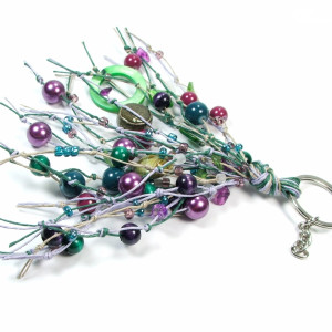 Szafranowa Tatianka, brelok lniany