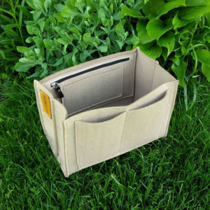 Organizer z kieszonkami do torebki - beżowy