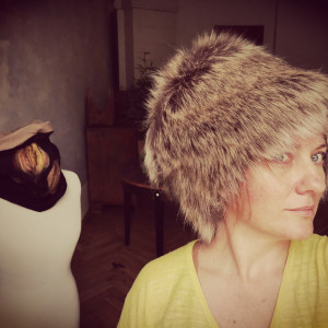 Futrzana  sztuczne futro czapka