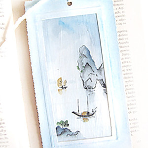 niebieska zakładka do książki, pastelowa zakładka, jedwabna zakładka, zakladka na prezent, zakładka dla chłopaka, zakładka dla dziewczyny