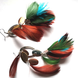 Kolczyki lekkie  pióra