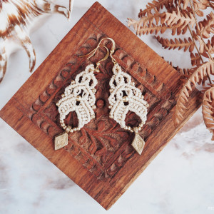 Kolczyki z makramy 'ARAVINDAM'