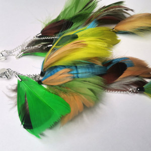 Klipsy pióra długie lekkie