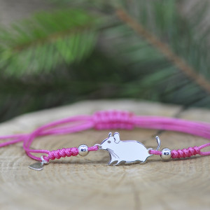 Koszatniczka - bransoletka, srebro 925