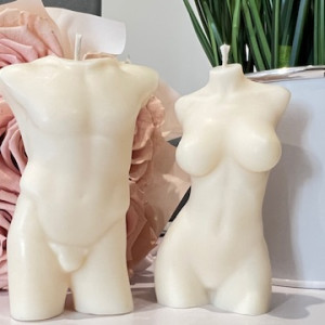 Świeca sojowa mężczyzna kobieta zestaw