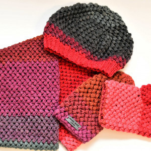 Zimowy wełniany komplet