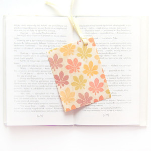 vintage zakładka do książki, liście zakładka, boho zakładka, decoupage zakładkado książek, fajna zakładka do książki