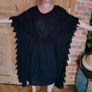 Sukienka czarna bawełniana oversize