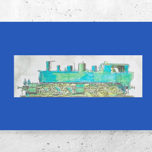 lokomotywa plakat 21x30, retro plakat A4, vintage plakat A4, plakat z lokomotywą, plakat z pociągiem, lokomotywa obrazek A4, obrazek z lokomotywą, obrazek z pociągiem