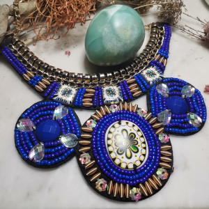 naszyjnik kolorowy koralikowy orient