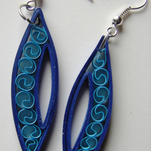 kolczyki ręcznie wykonane z papieru