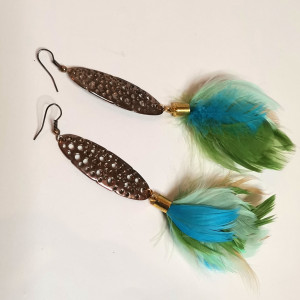 Kolczyki pióra dlugie