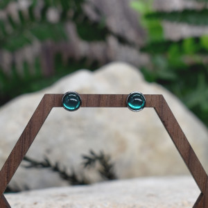 Drobne stalowe kolczyki wkrętki z oczkiem #157